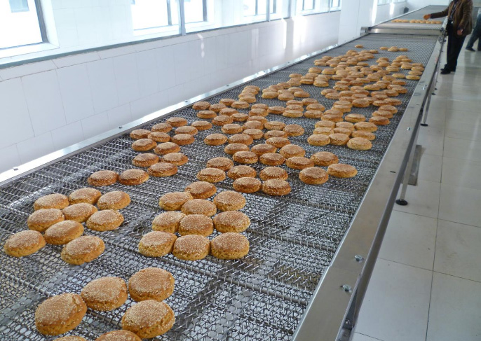 面包蛋撻輸送機，烘培冷卻流水線